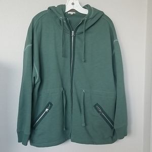 Gap Waist Tie Zip Up Hoodie